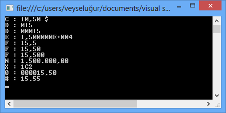 C# Numeric Format - Sayı Formatlama